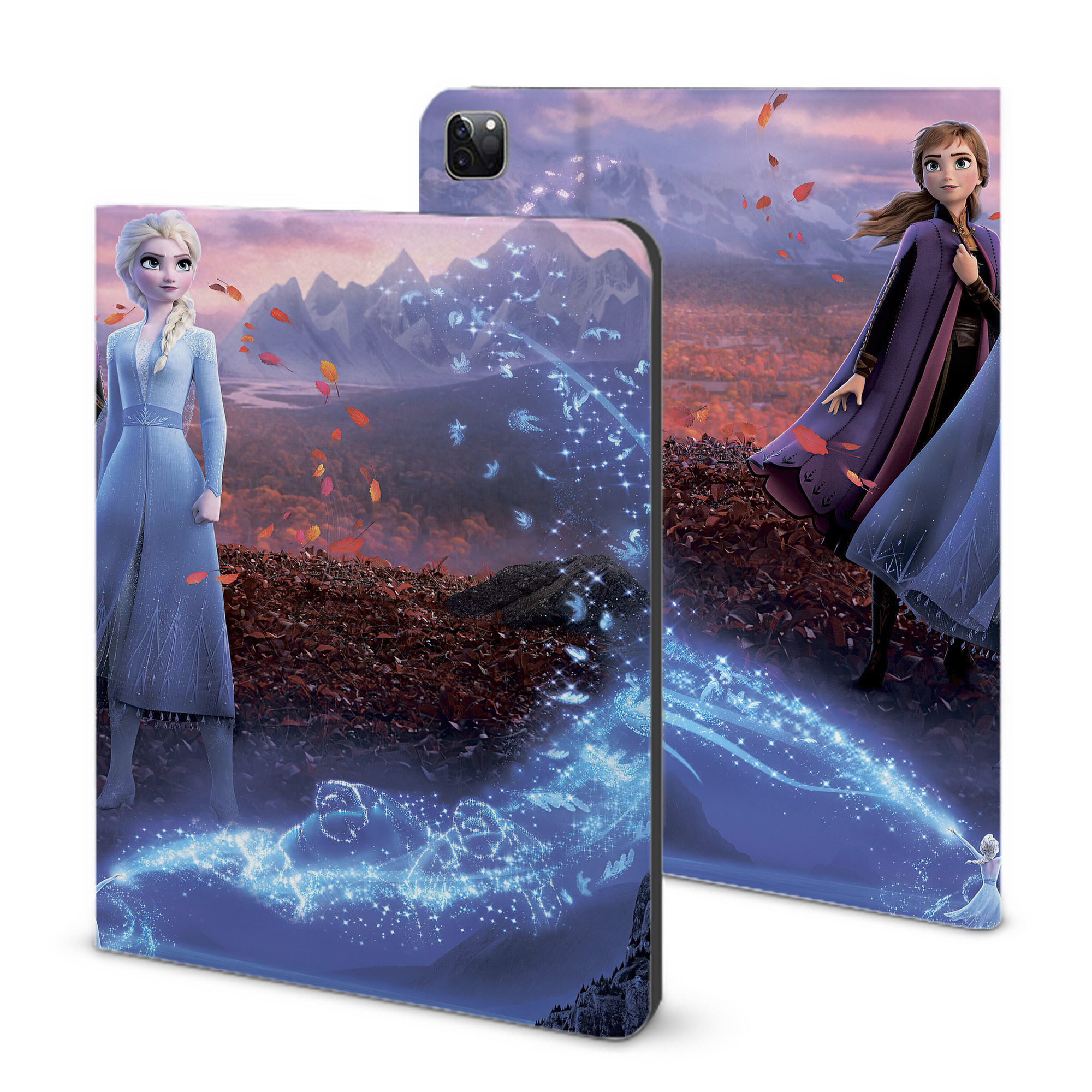（画像用） アナと雪の女王 アンナ エルサ Frozen Anna Elsa IPad ケース ブック型 PUレザー TPU 耐衝撃 軽量 薄型 ペン収納なし 全面保護 IPad 各モデル対応